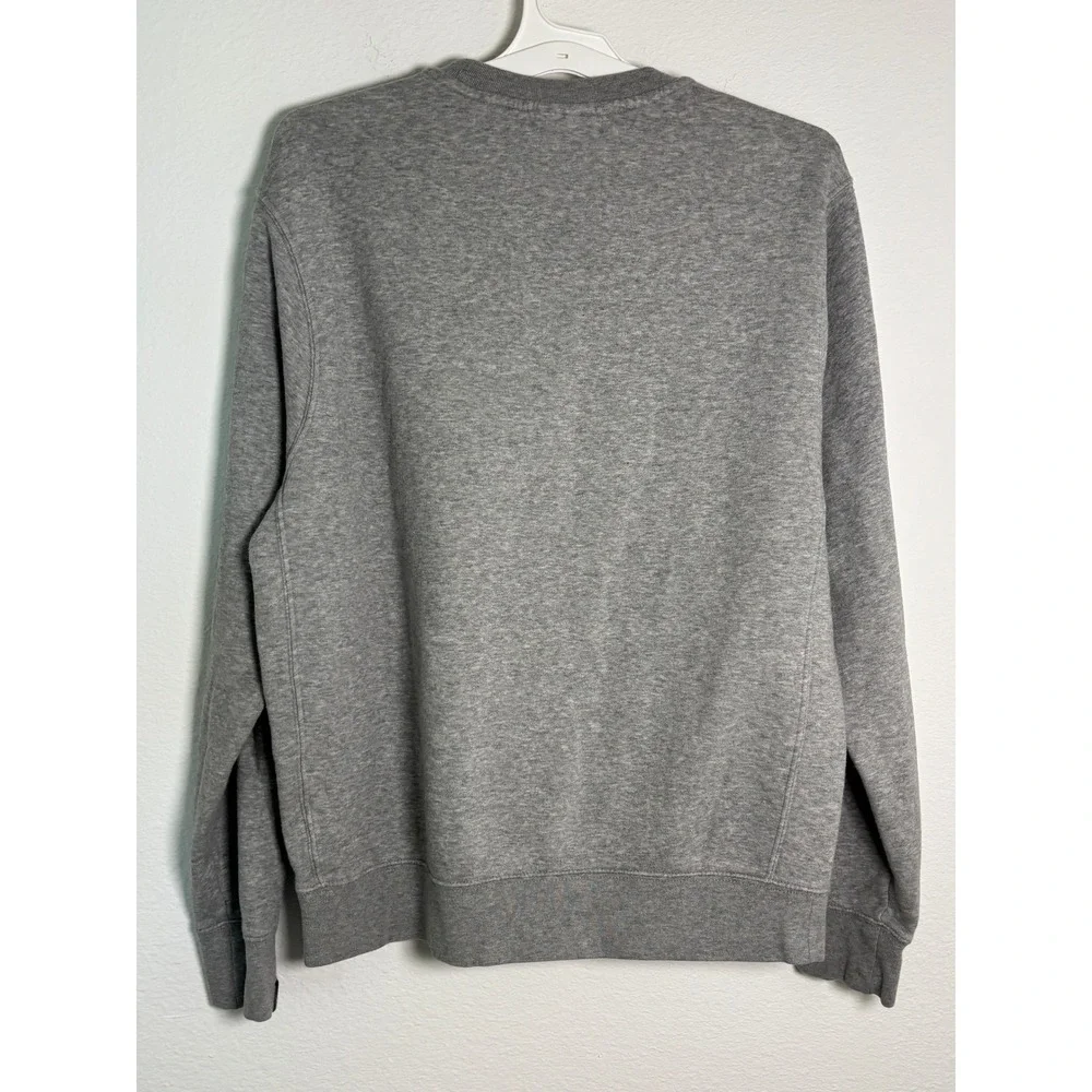 Nike Just‎ Do It Sweatshirt Mens Medium Gray Fleece Crewneck Pullover Graphic
